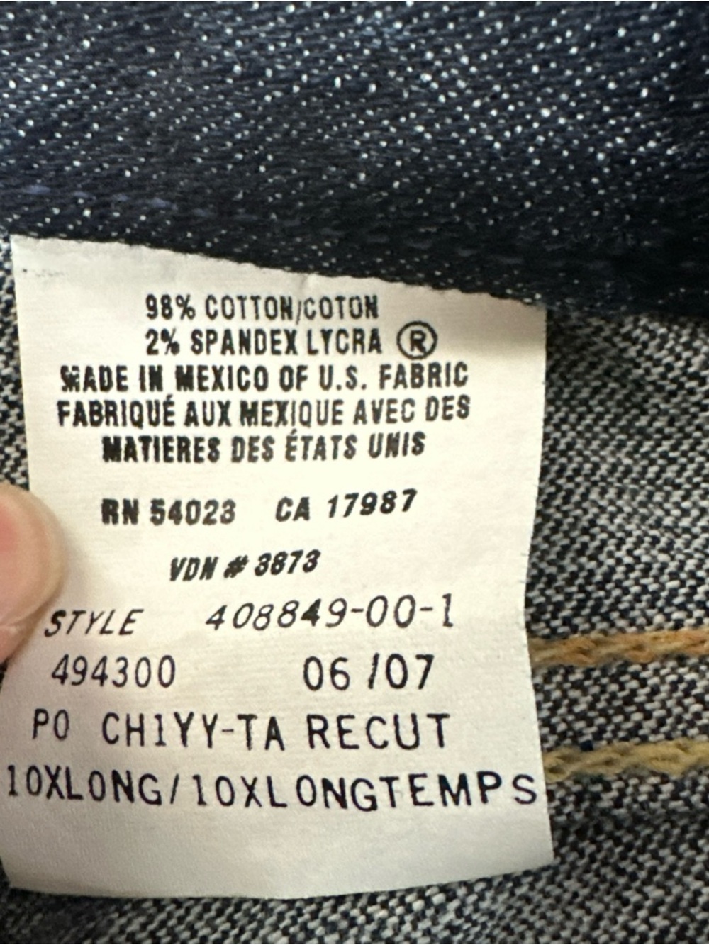 GAP Dark Blue Flare Jeans size 10 Extra Tall - Picture 9 of 12